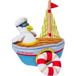 Frisco Coastal Boat Hide & Seek Plush Squeaky Dog Toy, Small/Medium