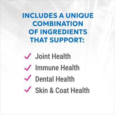 Show full view: Nutramax Cosequin Tidbits 4-in-1 Joint & Dental Health Immune Support Skin & Coat Health with Glucosamine, Chondroitin & Omega3s Supplement for Cats, 60-g slide 5 of 12