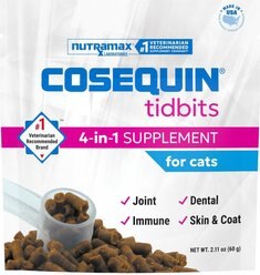 Nutramax Cosequin Tidbits 4-in-1 Joint & Dental Health Immune Support Skin & Coat Health with Glucosamin...