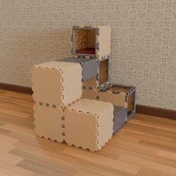 Oakland Living Bion Modular Cube 10-Cube Set Cat Condo, White slide 2 of 9