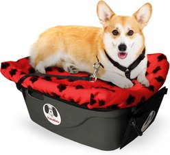 FidoRido Dog Booster Car Seat, Red & Black, Large