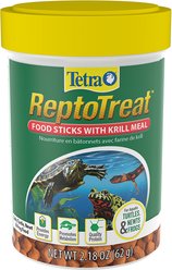 Tetra ReptoTreat Food Sticks with Krill Meal Turtle, Newt & Frog Treats, 2.18-oz jar