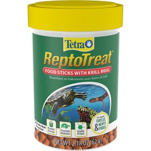 Tetra ReptoTreat Food Sticks with Krill Meal Turtle, Newt & Frog Treats, 2.18-oz jar