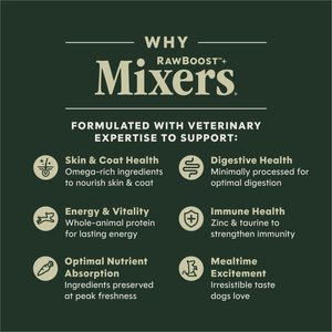 Instinct RawBoost Mixers Gut Health Recipe Grain-Free Freeze-Dried Dog Food Topper, 5.5-oz bag