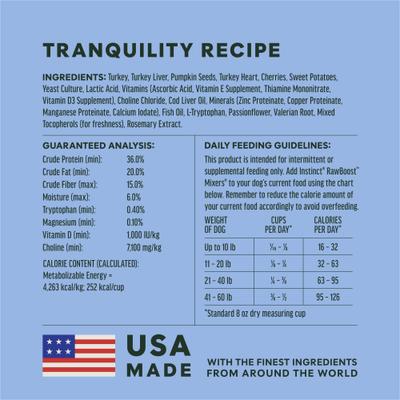Show full view: Instinct RawBoost Mixers Tranquility Recipe Grain-Free Freeze-Dried Dog Food Topper, 5.5-oz bag slide 9 of 11