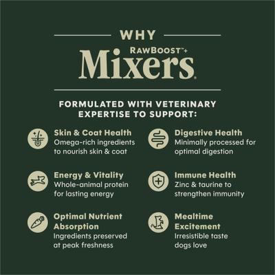 Show full view: Instinct RawBoost Mixers Tranquility Recipe Grain-Free Freeze-Dried Dog Food Topper, 5.5-oz bag slide 6 of 11
