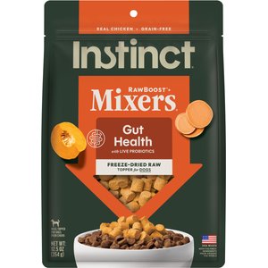 Instinct RawBoost Mixers Gut Health Recipe Grain-Free Freeze-Dried Dog Food Topper, 12.5-oz bag