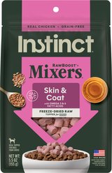 Instinct RawBoost Mixers Skin & Coat Health Recipe Grain-Free Freeze-Dried Dog Food Topper, 5.5-oz bag