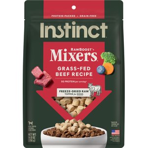 Instinct RawBoost Mixers Beef Recipe Grain-Free Freeze-Dried Dog Food Topper, 14-oz bag