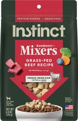 Instinct RawBoost Mixers Beef Recipe Grain-Free Freeze-Dried Dog Food Topper, 6-oz bag