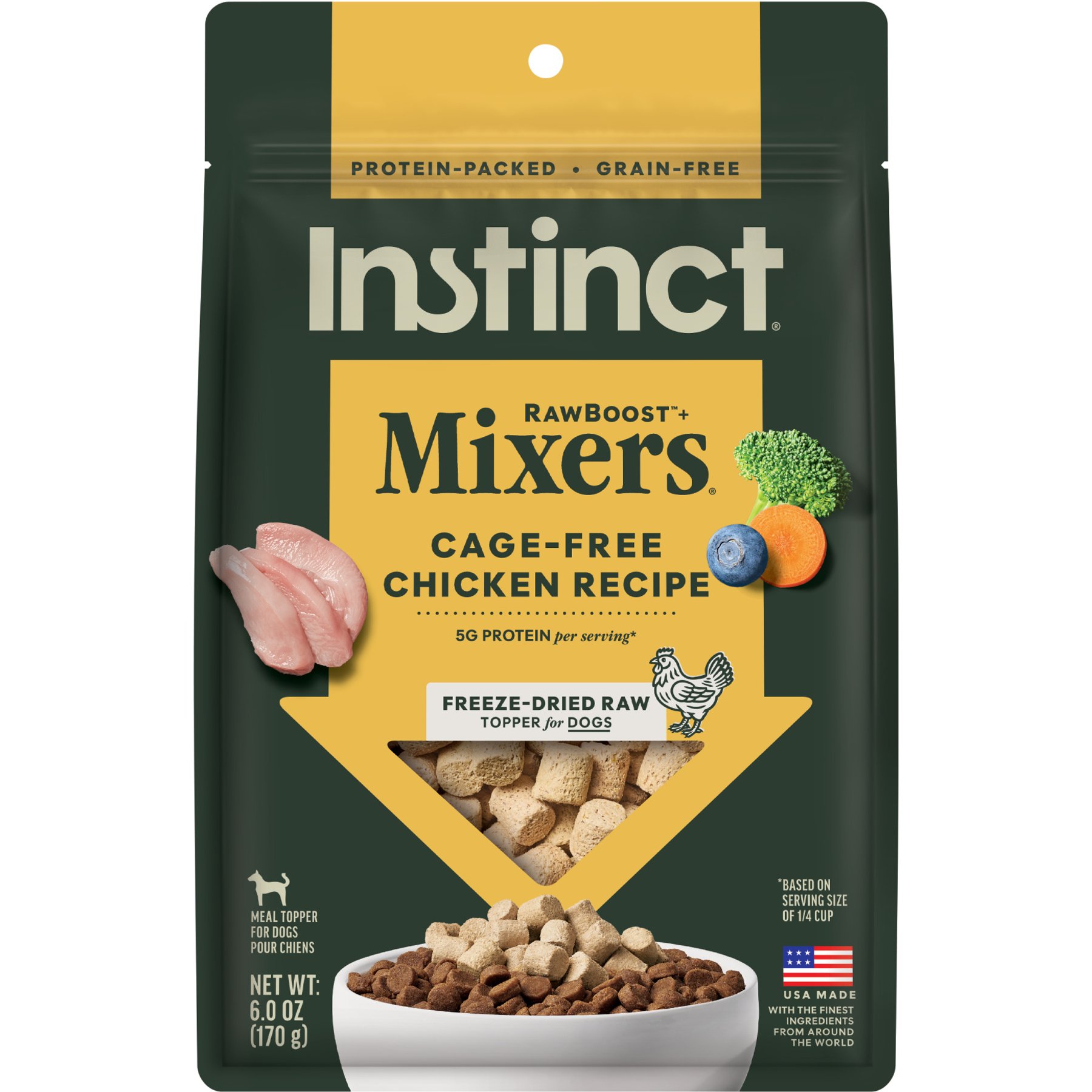 Nature's Variety Instinct Raw Boost Chicken Dog Food Topper, 6-oz bag