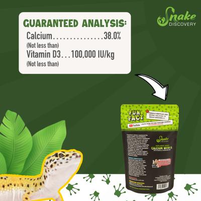 Show full view: Snake Discovery Calcium with D3 Reptile Supplement, 3-oz slide 8 of 8