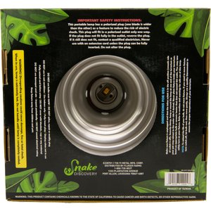 Snake Discovery Reptile Clamp Lamp, Black, 8.5-in