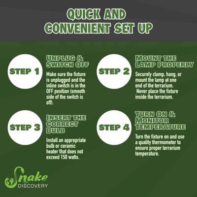 Show full view: Snake Discovery Reptile Clamp Lamp, Black, 8.5-in slide 8 of 9