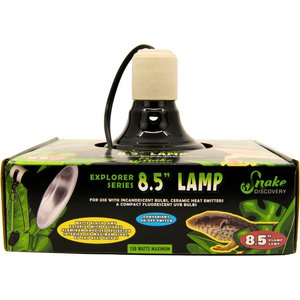 Snake Discovery Reptile Clamp Lamp, Black, 8.5-in