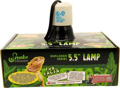 Snake Discovery Reptile Clamp Lamp, Black, 5.5-in