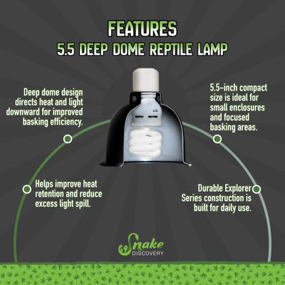 Show full view: Snake Discovery Deep Dome Reptile Lamp, Black, 5.5-in slide 7 of 9