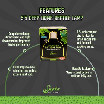 Show full view: Snake Discovery Deep Dome Reptile Lamp, Black, 5.5-in slide 6 of 9