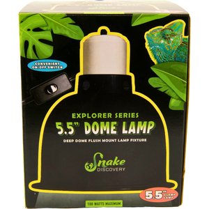 Snake Discovery Deep Dome Reptile Lamp, Black, 5.5-in