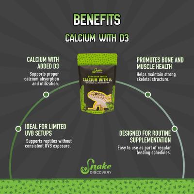 Show full view: Snake Discovery Calcium with D3 Reptile Supplement, 3-oz slide 5 of 8
