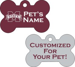 ShopInstaPets NCAA Personalized Dog Tag, Mississippi State Bulldogs
