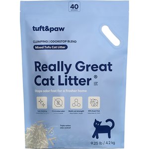 Tuft & Paw Really Great Cat Litter OdorStop Low-Tracking Mixed Tofu Cat Litter, 9.25-lb bag