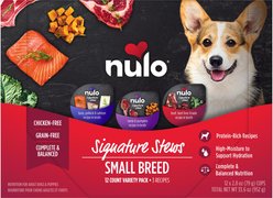 Nulo Signature Stews Grain-Free Variety Pack in Broth Small Breed Wet Dog Food, 2.8-oz cup, case of 12