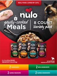 Nulo Gently Cooked Meals Variety Pack Wet Cat Food, 3.5-oz pouch, case of 8