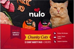 Nulo Chunky Cuts Variety Pack In Gravy Wet Cat & Kitten Food, 2.75-oz cup, case of 12