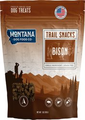 Montana Dog Food Co Grain-Free Bison Liver Freeze-Dried Dog Treats, 3-oz bag