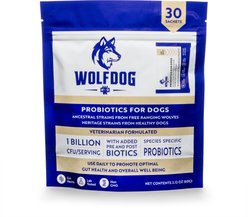 WolfDog Probiotics Digestive Aid Powder Supplement for Dogs, 30 count
