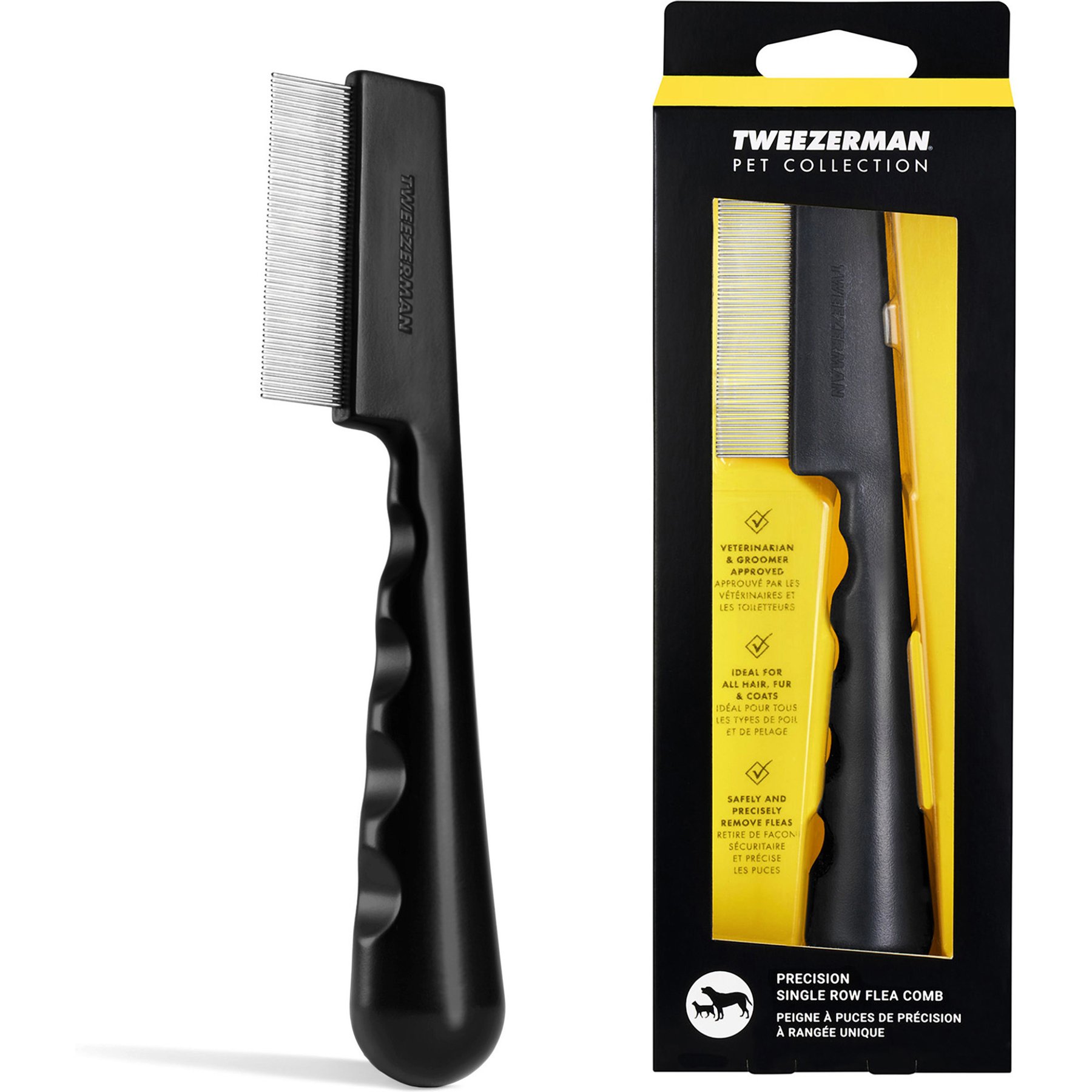 Tweezerman Precision Single Row Flea Comb for Dogs
