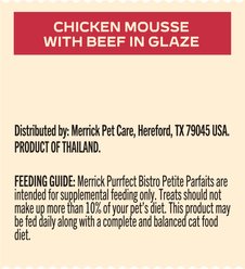 Merrick Purrfect Bistro Petite Parfaits Chicken Mousse with Beef in Glaze Gravy Lickable Cat Treat, 1.05-oz cup, 6 count slide 2 of 8