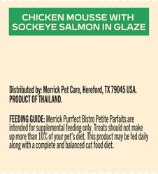 Merrick Purrfect Bistro Petite Parfaits Chicken Mousse with Sockeye Salmon in Glaze Gravy Lickable Cat Treat, 1.05-oz cup, 6 count slide 2 of 8