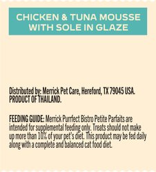 Merrick Purrfect Bistro Petite Parfaits Chicken & Tuna Mousse with Sole in Glaze Gravy Lickable Cat Treat, 1.05-oz cup, 6 count slide 2 of 8