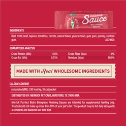 Merrick Purrfect Bistro Bolognese Recipe Finishing Sauce Lickable Cat Treats, 1.7-oz tube, 7 count slide 2 of 7