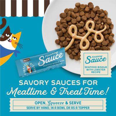 Show full view: Merrick Purrfect Bistro Seafood Bisque with Lobster Finishing Sauce Lickable Cat Treats, 0.24-oz tube, 7 count slide 4 of 8