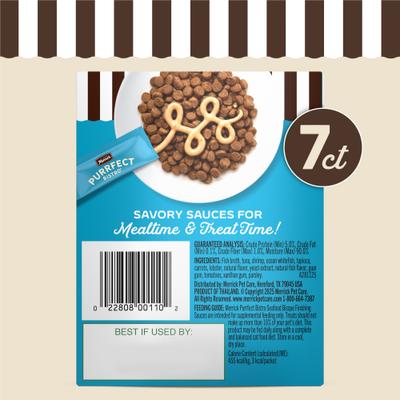 Show full view: Merrick Purrfect Bistro Seafood Bisque with Lobster Finishing Sauce Lickable Cat Treats, 0.24-oz tube, 7 count slide 3 of 8
