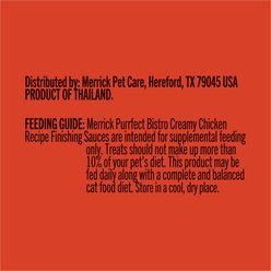 Merrick Purrfect Bistro Creamy Chicken Recipe Finishing Sauce Lickable Cat Treats, 1.7-oz tube, 7 count slide 2 of 8
