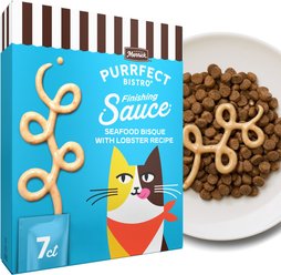 Merrick Purrfect Bistro Seafood Bisque with Lobster Finishing Sauce Lickable Cat Treats, 0.24-oz tube, ...