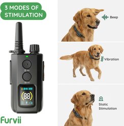 Furvii K7 Precision Static Fast Rechargeable IPX7 Waterproof Dog Remote Training Collar, Black slide 2 of 9