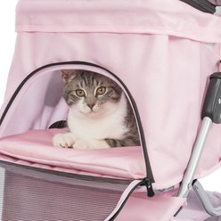 TRIXIE Foldable Cat & Dog Stroller, Pink