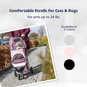 TRIXIE Foldable Cat & Dog Stroller, Pink