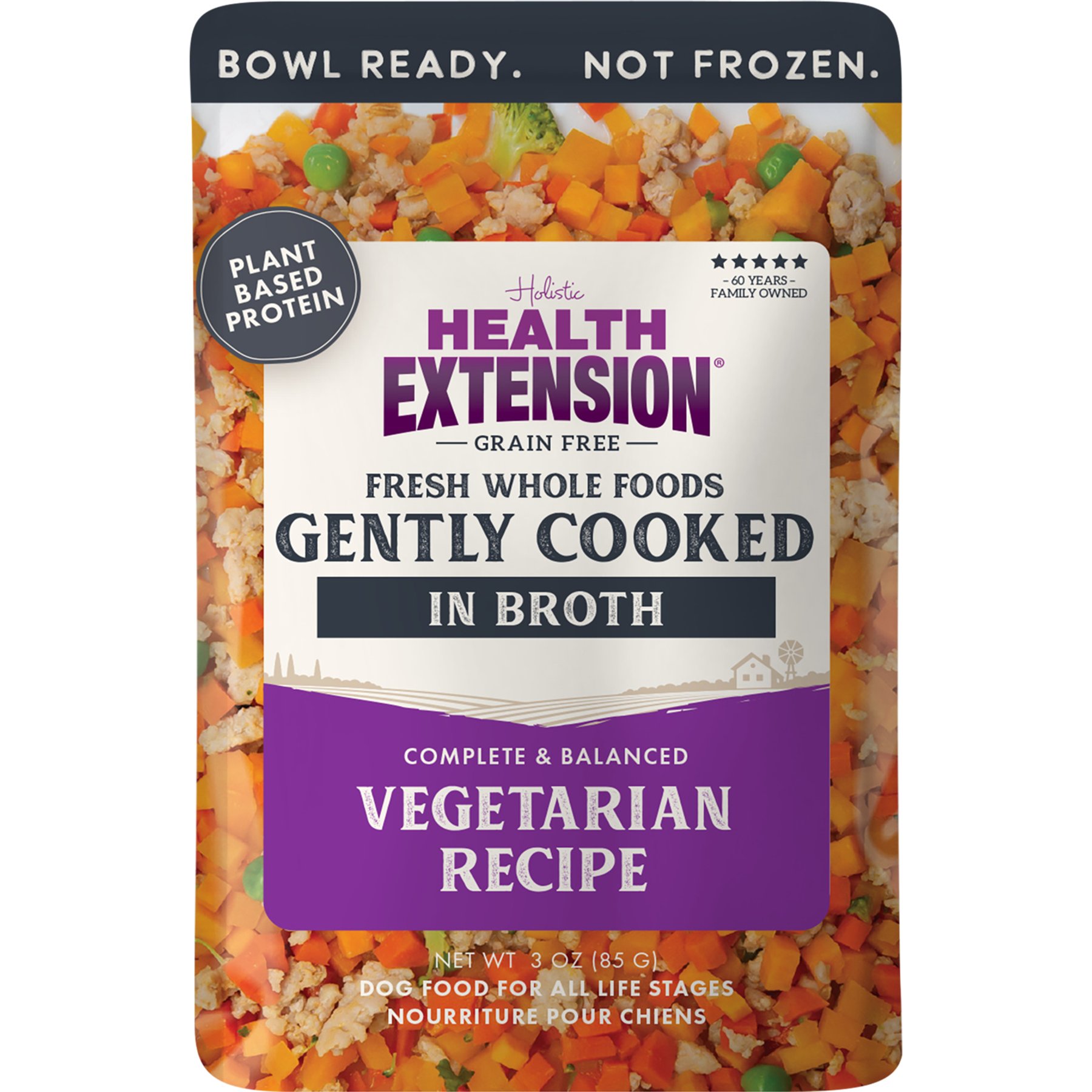Health Extension Gently Cooked Grain-Free Vegetarian Recipe Wet Dog Food, 3-oz pouch, 20 count