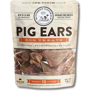 Butcher's Naturals Smoked Pig Ears Dog Treats, 10 count