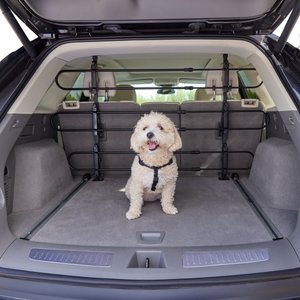 Frisco Adjustable Metal Dog Car & SUV Barrier, Black-Updated