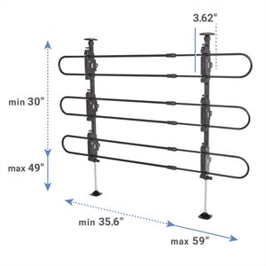 Frisco Adjustable Metal Dog Car & SUV Barrier, Black-Updated