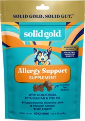 Solid Gold Allergy & Itch Relief Soft Chews Supplement for Dogs, 60 count
