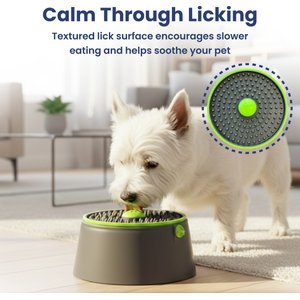 PawsPik 3-in-1 Multi-Purpose Treat, Feed & Lick Station Dog Feeder, Black, Small