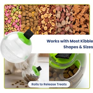PawsPik 3-in-1 Multi-Purpose Treat, Feed & Lick Station Dog Feeder, Black, Small